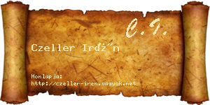 Czeller Irén névjegykártya